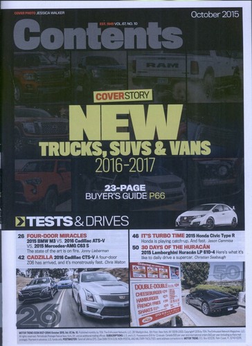 Motor Trend Magazine October 2015 Truck & SUV Buyer's Guide - Picture 2 of 3