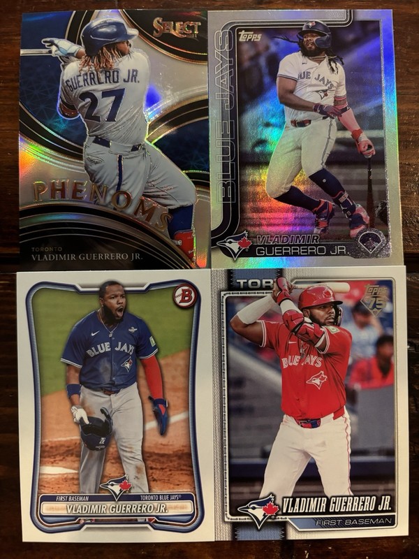 Vladimir Guerrero Jr 4 Card LOT! Phenoms Prizm / Rainbow Holo - Blue Jays