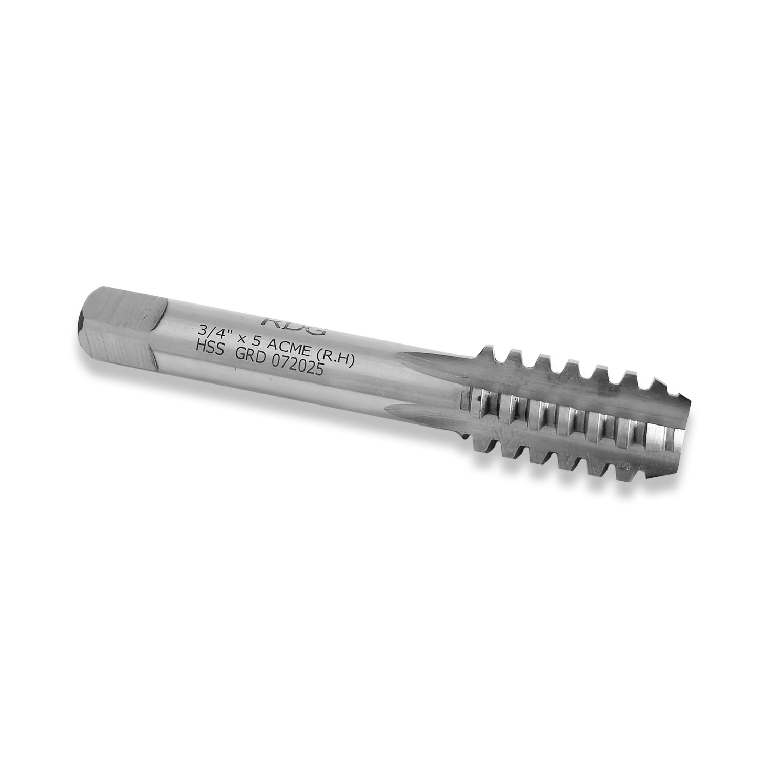 HSS ACME TAP 3/4"" X 5 TPI RIGHT HAND HIGH SPEED STEEL SECOND TAP RDGTOOLS