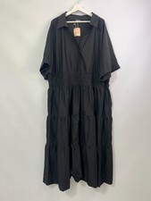 Abito camicia midaxi a strati Bloomchic centrocampo con colletto taglia 32