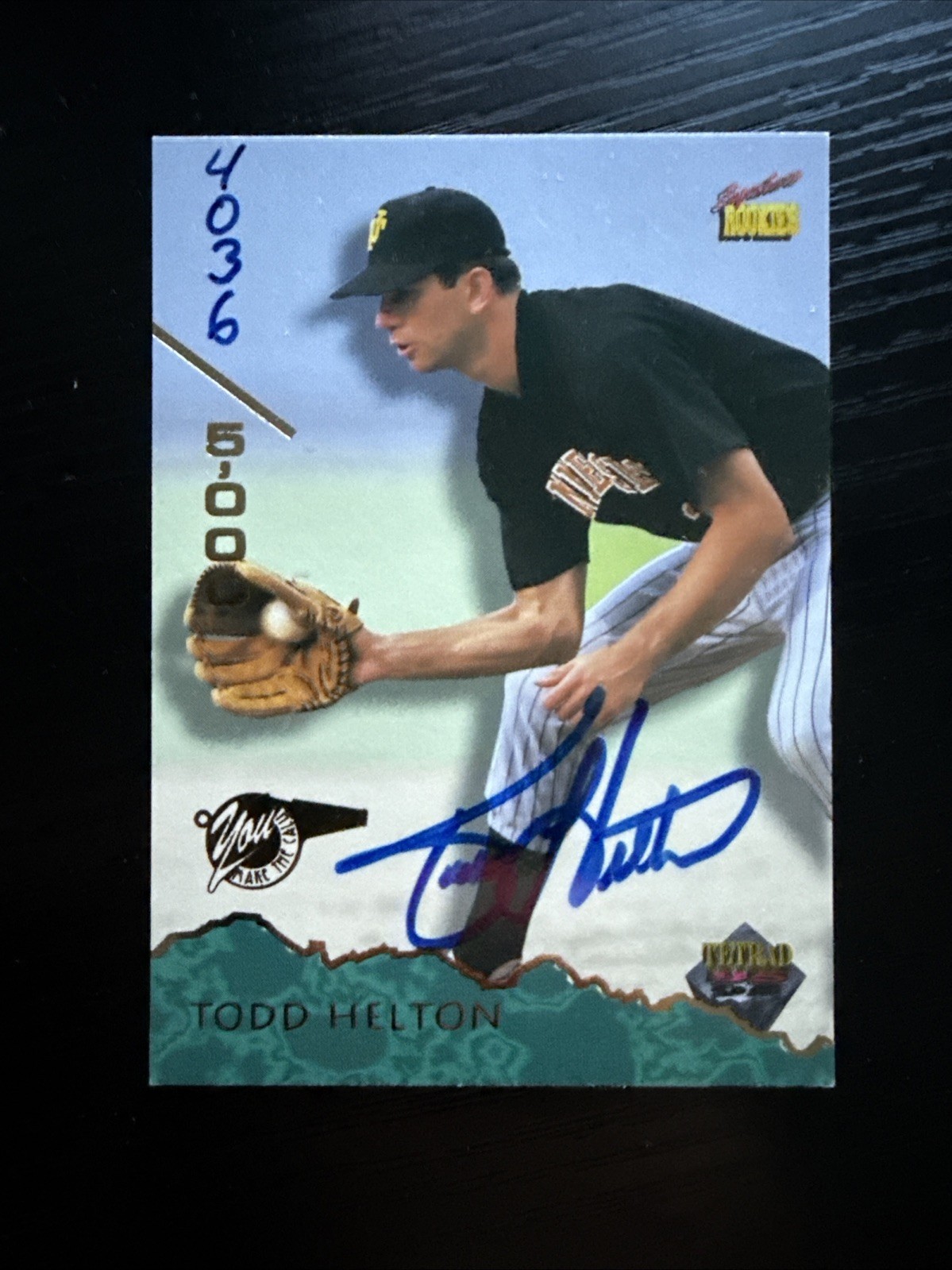 1995 Signature Rookies Tetrad Autographs Todd Helton /5000 Auto #58