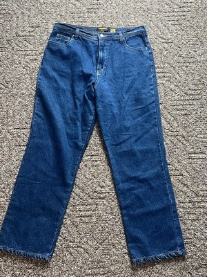 Flannel Lined Jeans Women s 14 Blue Denim Winter Warm Workwear Pants