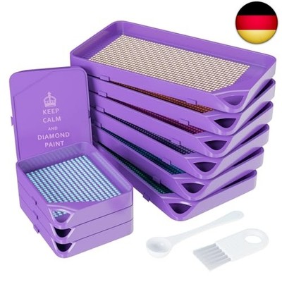 ARTDOT 10 PCS Interlocking Diamond Painting Schiffchen, Stackable Tablett als
