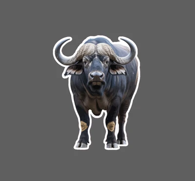 STICKER DYNASTY Cape Buffalo Sticker Waterproof Decal Animal Outdoor Wildlife Hunting Gift NEW