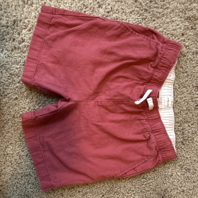 Crewcuts Boys Red Chino Shorts Size 10 Cotton Canvas Drawstring Elastic Waist