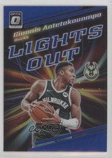 2023 Panini Donruss Optic Lights Out Blue Prizm 19/49 Giannis Antetokounmpo 4f5