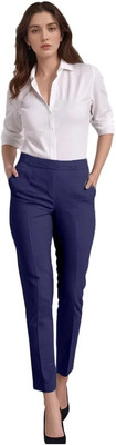 Damenhose Damen halb Gummizug Stretchbund Arbeit Büro Taschen Hose