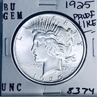1925 P BU GEM PEACE SILVER DOLLAR UNC MS+++ U.S. MINT RARE COIN 8374