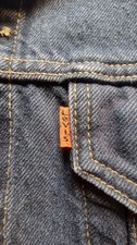 Levi's Orange Tab Vintage Denim Trucker Jacket 1993 Black Size S —Rare Collector