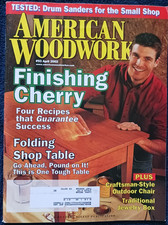 American Woodworker Magazine - April 2002 Issue - Finishing Cherry  Shop Table