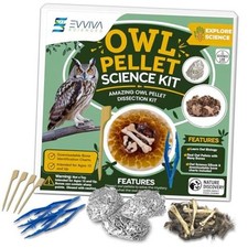 Owl Pellet Kit - Dissect 4 Real Owl Pellets w/Tools PDF Bone Charts -