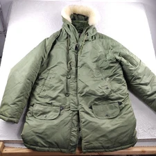 MilitaryParka Extreme Cold Weather Type N-3B Size Large Vintage