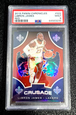 2019 PSA 9 MINT LEBRON JAMES PANINI CHRONICLES SP /149 RED CRUSADE PRIZM G6393