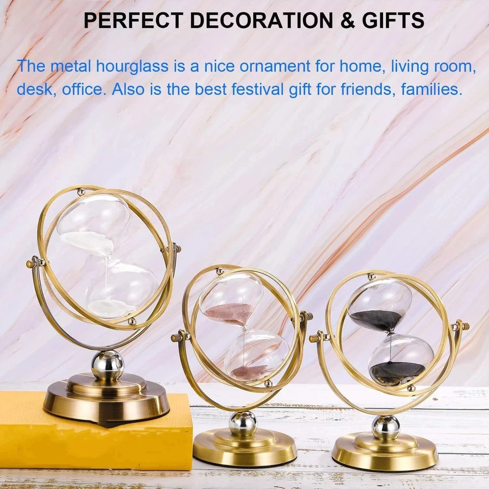 inute, 720° Giratorio Vintage Metal Arena Temporizador, Reloj Grande Arena Negra 60 Min, Un Foto 3 de 4