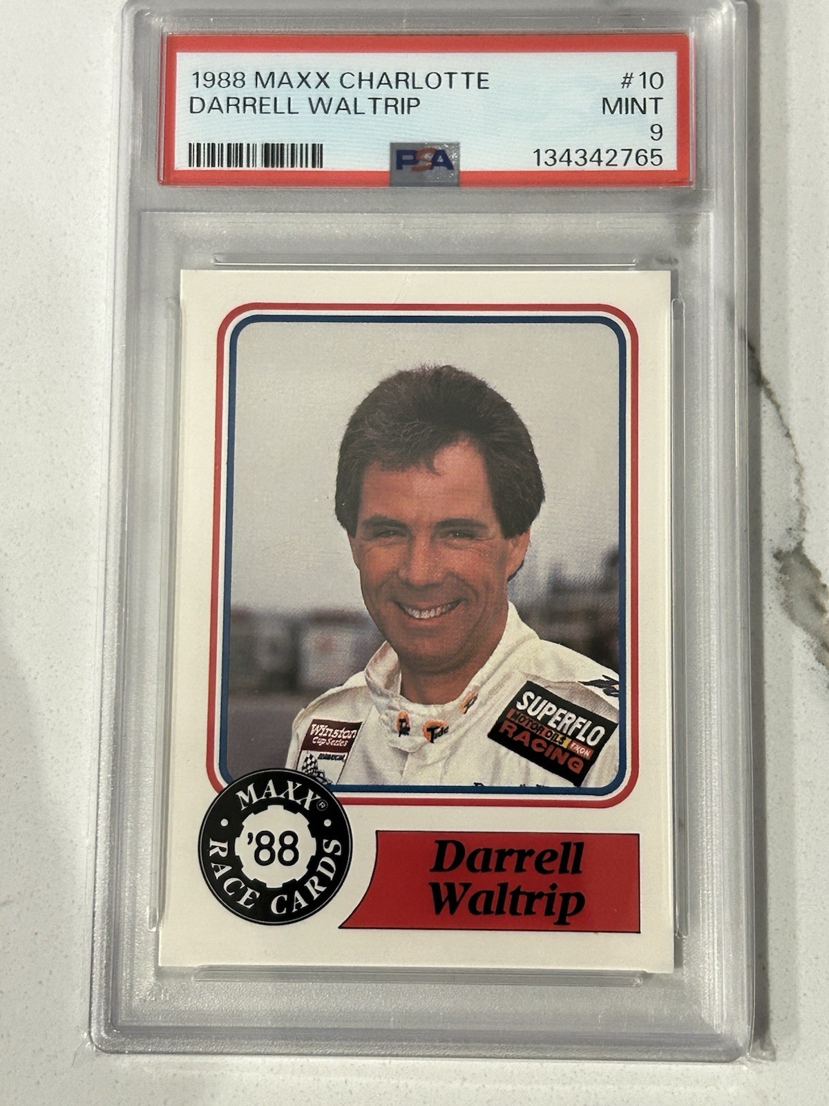 1988 Maxx Charlotte Darrell Waltrip PSA 9 Mint #10 Rookie Rc