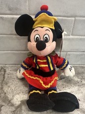 Vintage Disney Store Nutcracker Mickey Mouse Mini Bean Bag Plush 8  with Tags