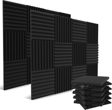 52 Pack Acoustic Panels 1 X 12 X 12 Inches - Acoustic Foam - High Density- Sound