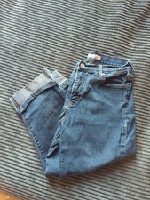 Levi's 512 Womens Size 12P Perfectly Slimming Capri Blue Stretch Denim