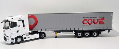 ELIGOR - RENAULT T HIGH 4x2 2023 mit Curtainsider-Anhänger, COUE Transport - ...