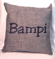 Bampi ,  Embroidered 16 inch cushion including pad Fathers day