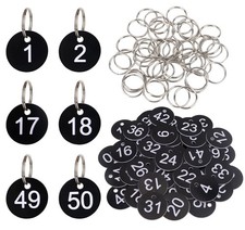 Numbers Tags Plastic Numbered Tags Round Numbered Key Tag Key Chains