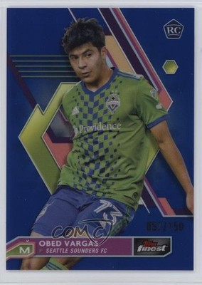 2023 Topps Finest MLS Blue Refractor 57/150 Obed Vargas #73 Rookie RC 0vl1