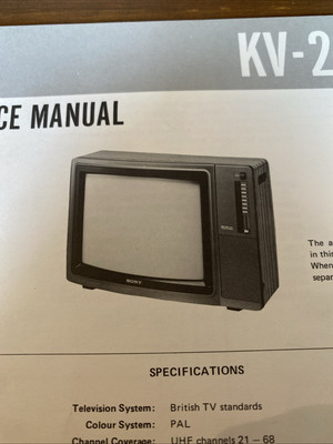 KV-2201UB - Sony Trinitron Farbfernseher - Serviceanleitung - Sony TV