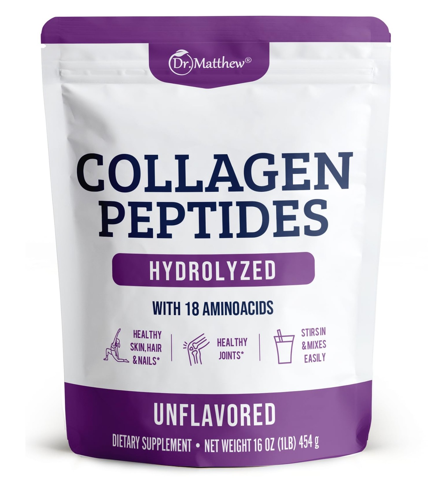 Grass-Fed Hydrolyzed Collagen Protein Powder for Women and Men
