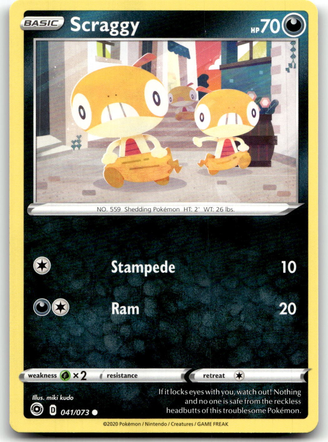 Scraggy 41/73 Champion's Path Common Unlimited Pokemon TCG NM