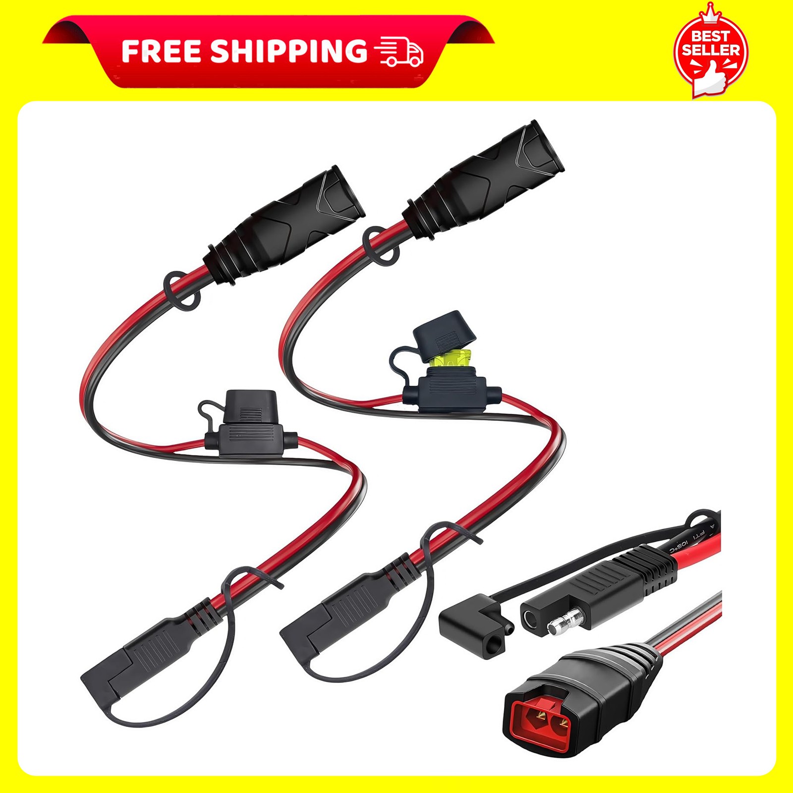 2 Pack X-Connect SAE Adapter Fit for GC009 NOCO Battery Charger Accessories,14Aw