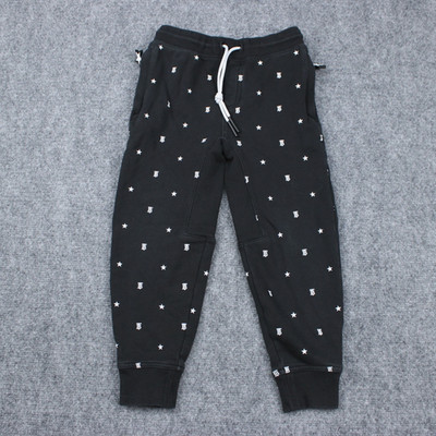 Burberry London Boys Gregory Joggers 6Y Star TB Monogram Kids Black Sweatpants