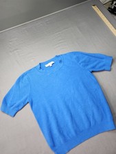LOFT Women s XS Blue Rayon Blend Puff Sleeve Knit Sweater Top
