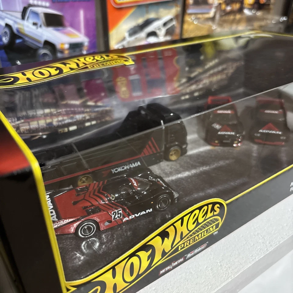 Hot Wheels Premium ADVAN Aero Lift, Porsche 962 (ERROR), Skyline LBWK, MR2 TRD - Image 2 of 4