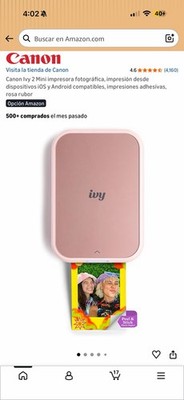 Canon Ivy Mini Mobile Photo Printer - Rose Gold