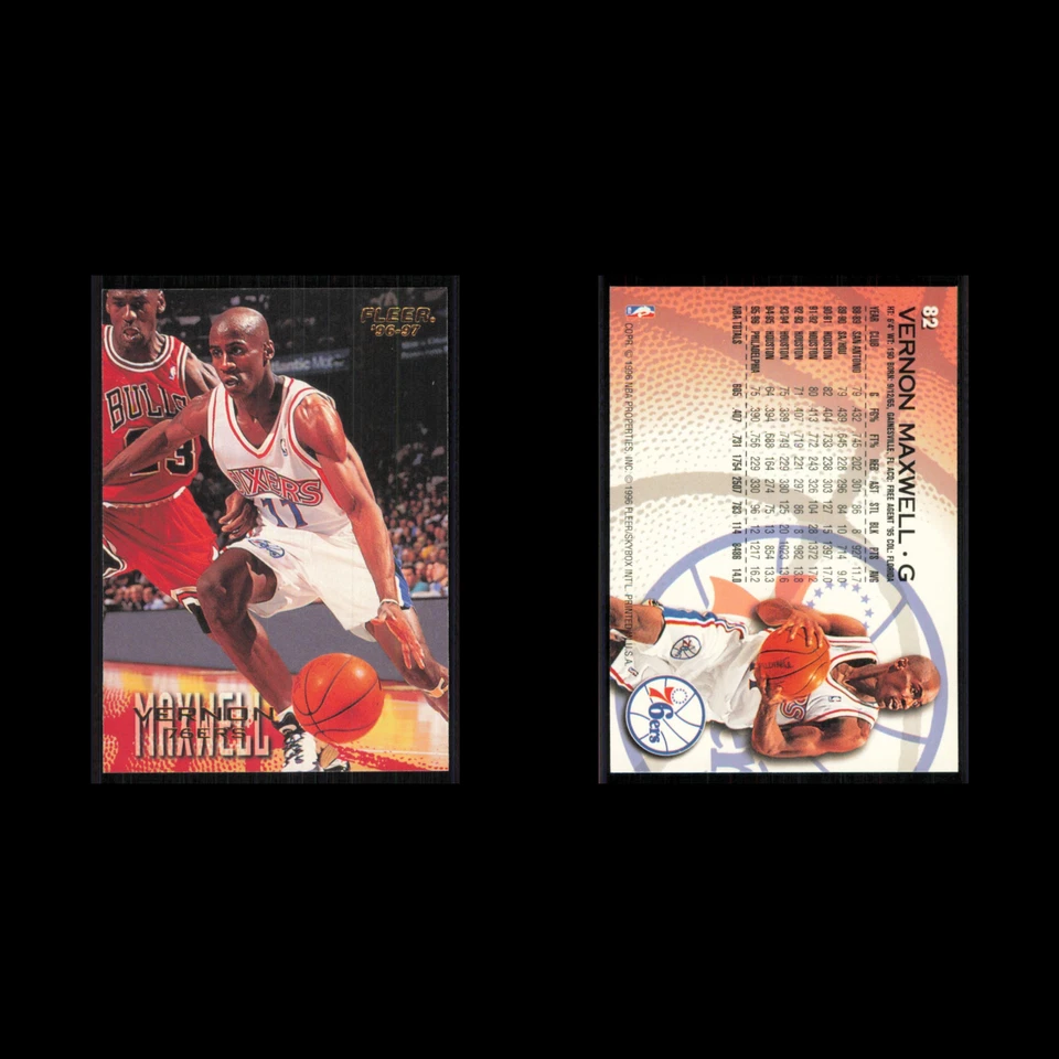Vernon Maxwell #82 1996 Fleer Philadelphia 76ers Basketball Card NBA NM - Image 3 of 3