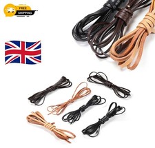 2M-10M Flat Real Genuine Craft Jewellery Leather String Cord Lace Thong Rope