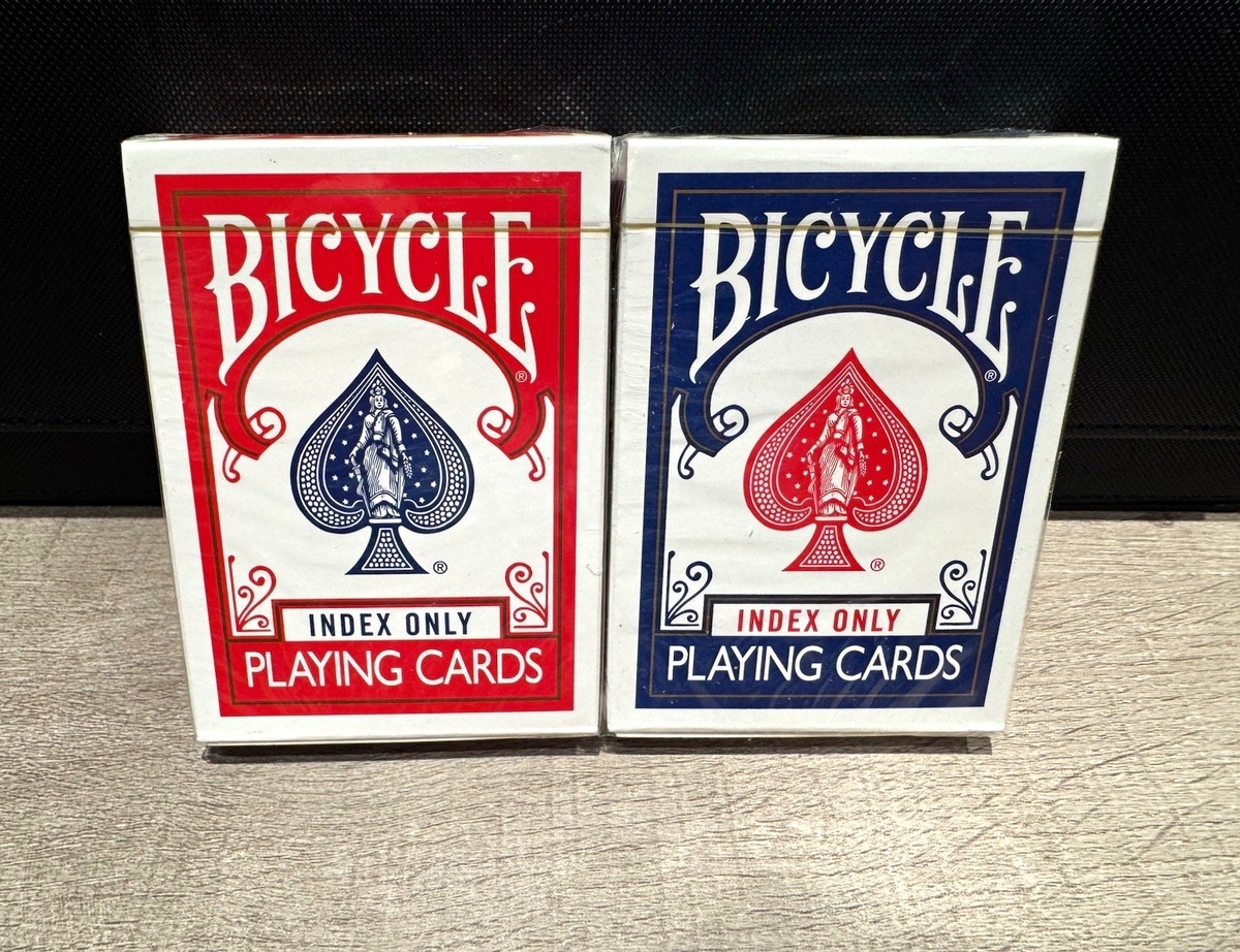 Bicycle GILDED Index Only Playing Cards Red & Blue Deck Set | eBay