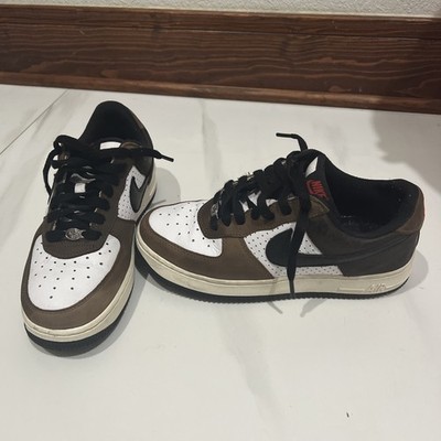 Nike Air Force 1 Low Premium Escape White Brown Black Mens- 312489-101 Sz 10
