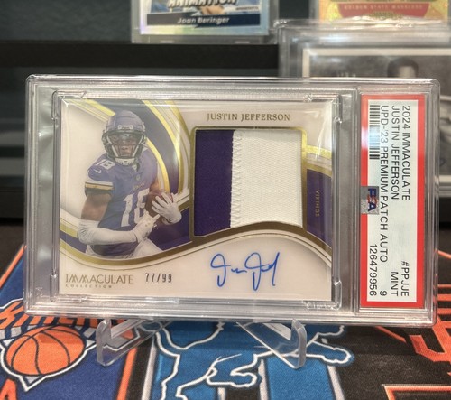 Justin Jefferson Immaculate Patch Auto /99 Psa 9 Pop 2