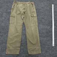Wrangler Cargo Pants Mens 36x34 Brown Ripstop Cotton Relaxed Fit Straight Leg