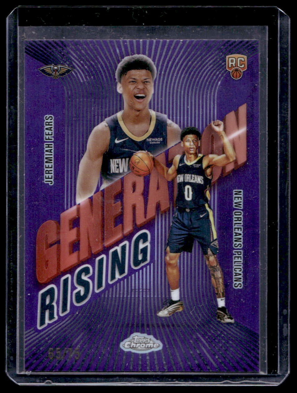 2025 Topps Chrome Generation Rising Jeremiah Fears Purple /75 Rookie GR-7
