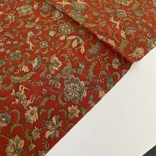 UnUsed Terracotta Swirl A 14x42 Vintage Japanese Kimono Silk Fabric CJ81