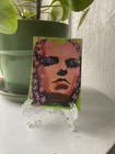 aceo original painting portrait woman flowers face lady oddities 2.5 x 3.5 — photo 5