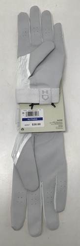 Under Armour Men's US Clean Up Batting Gloves Size XL in White - Picture 3 of 3