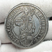 1672 Austria State Salzburg Taler/Thaler - Maximilian Gandolf - Lovely Details