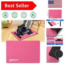 Easy-Clean Non-Slip Exercise Mat - Stability for Elliptical Workouts 23.6"x23.6"