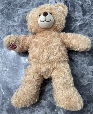 BAB Build A Bear Workshop Golden Tan Fuzzy Brown Teddy Bear Stuffed Plush 16