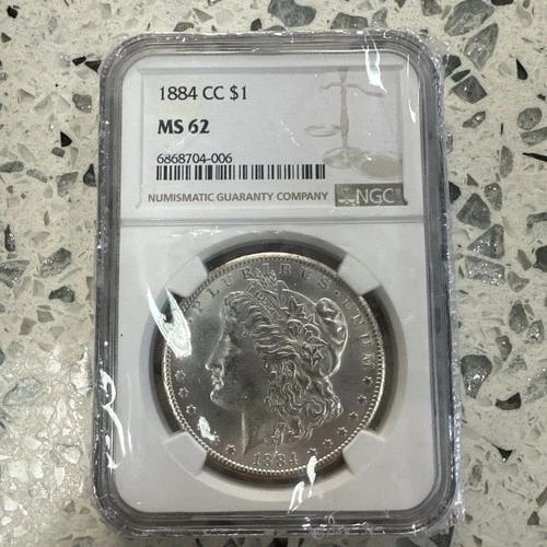 1884-CC $1 Carson City Morgan Silver Dollar NGC MS62
