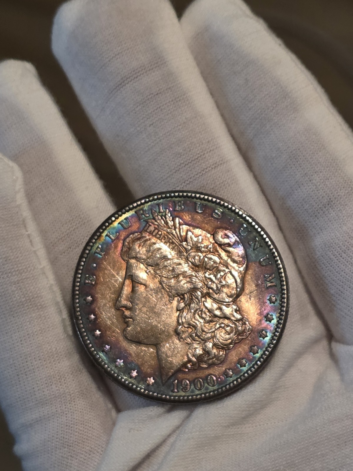 1900-P Morgan Silver Dollar - Rainbow Double Sided INSANE 1 Of A Kind ...