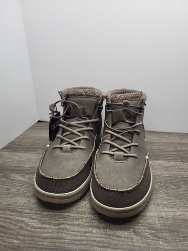 Hey Dude Bradley Schokolade Leder Stiefeletten Schnürstiefel Herren Größe 9 Neu - Bild 4 von 9